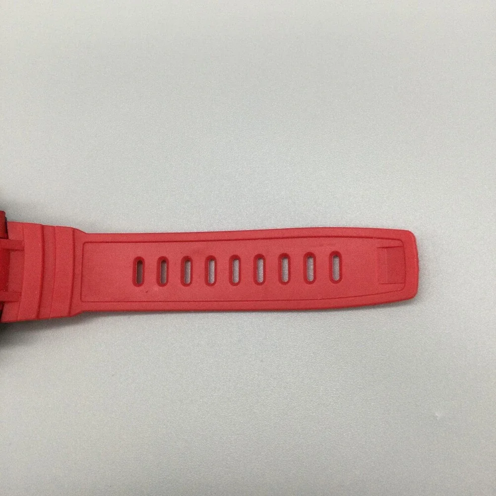 Armitron Pro Sport Mens Watch 53mm Gray Digital Backlight Red Resin Alarm 100M